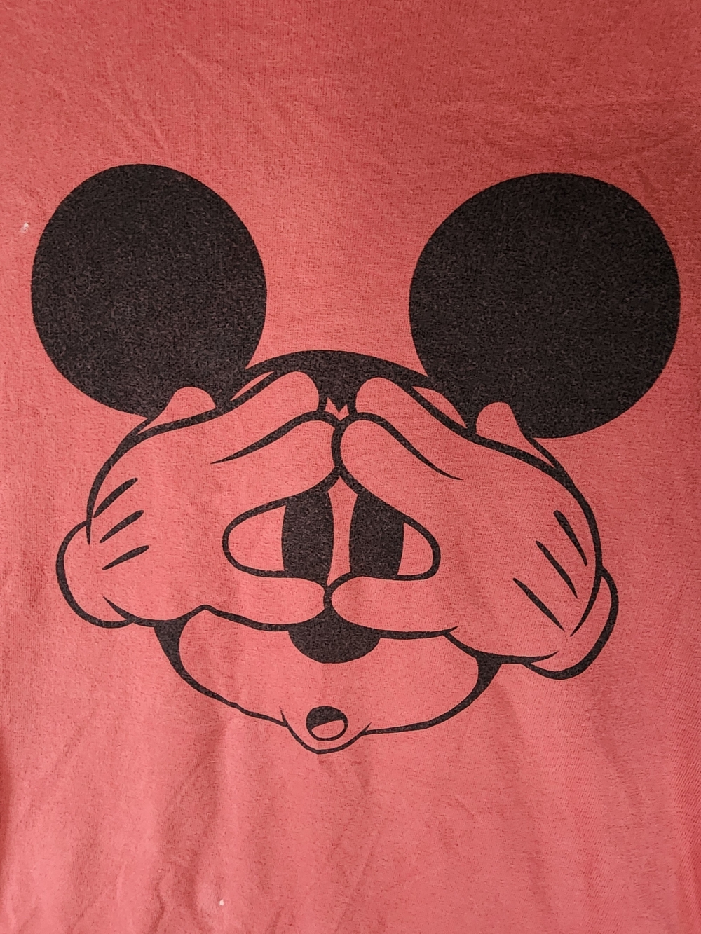Disney Red Tee with Black Print